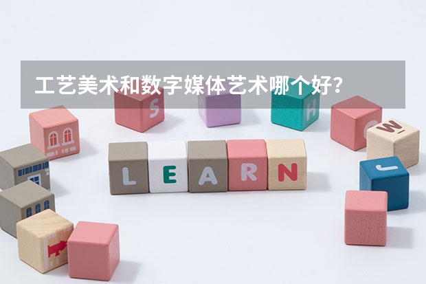 工艺美术和数字媒体艺术哪个好?