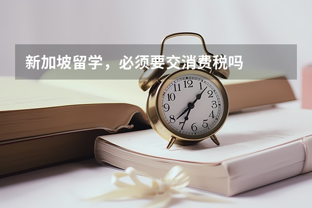 新加坡留学,必须要交消费税吗