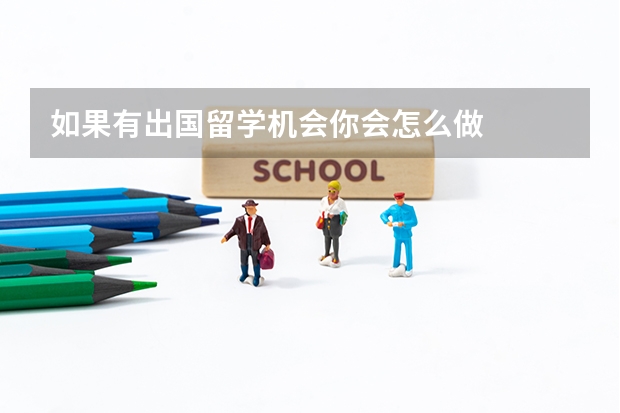 如果有出国留学机会你会怎么做